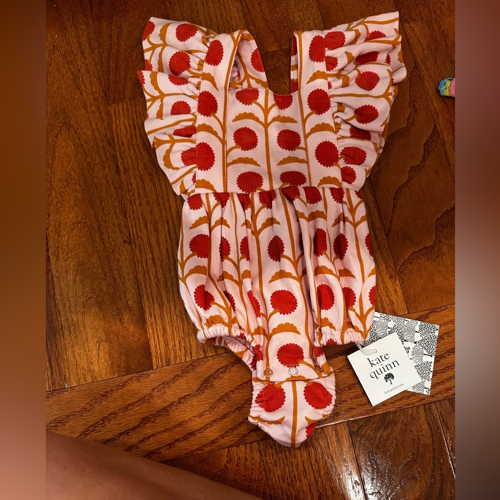 Kate Quinn Pink and Orange Floral Romper